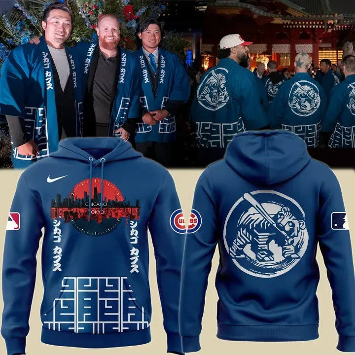 Chicago Cubs Tokyo Japan Series Hoodie MLB World Tour Tokyo Series 2025 Apparel Gifts
