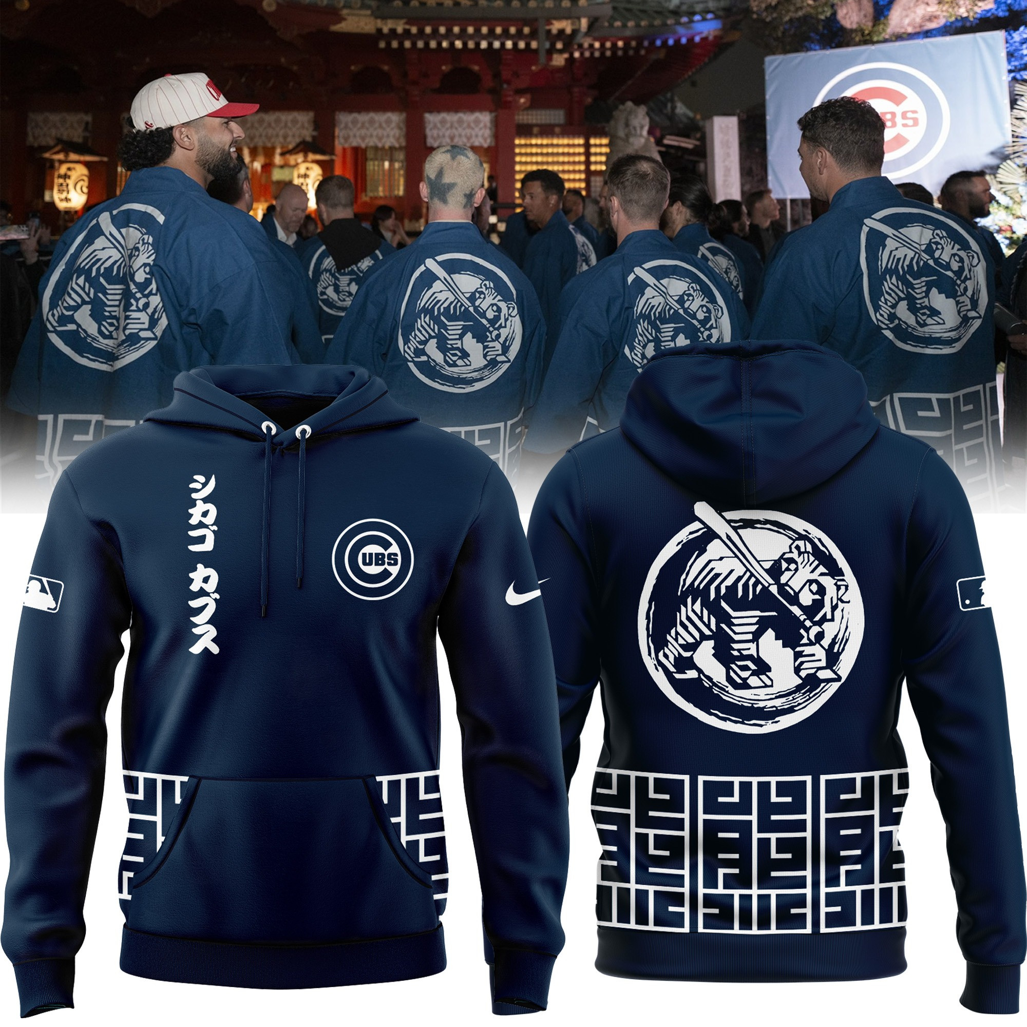 Chicago Cubs Tokyo Series Hoodie 2025 Merch Baseball Chicago Cubs Gifts For Fans