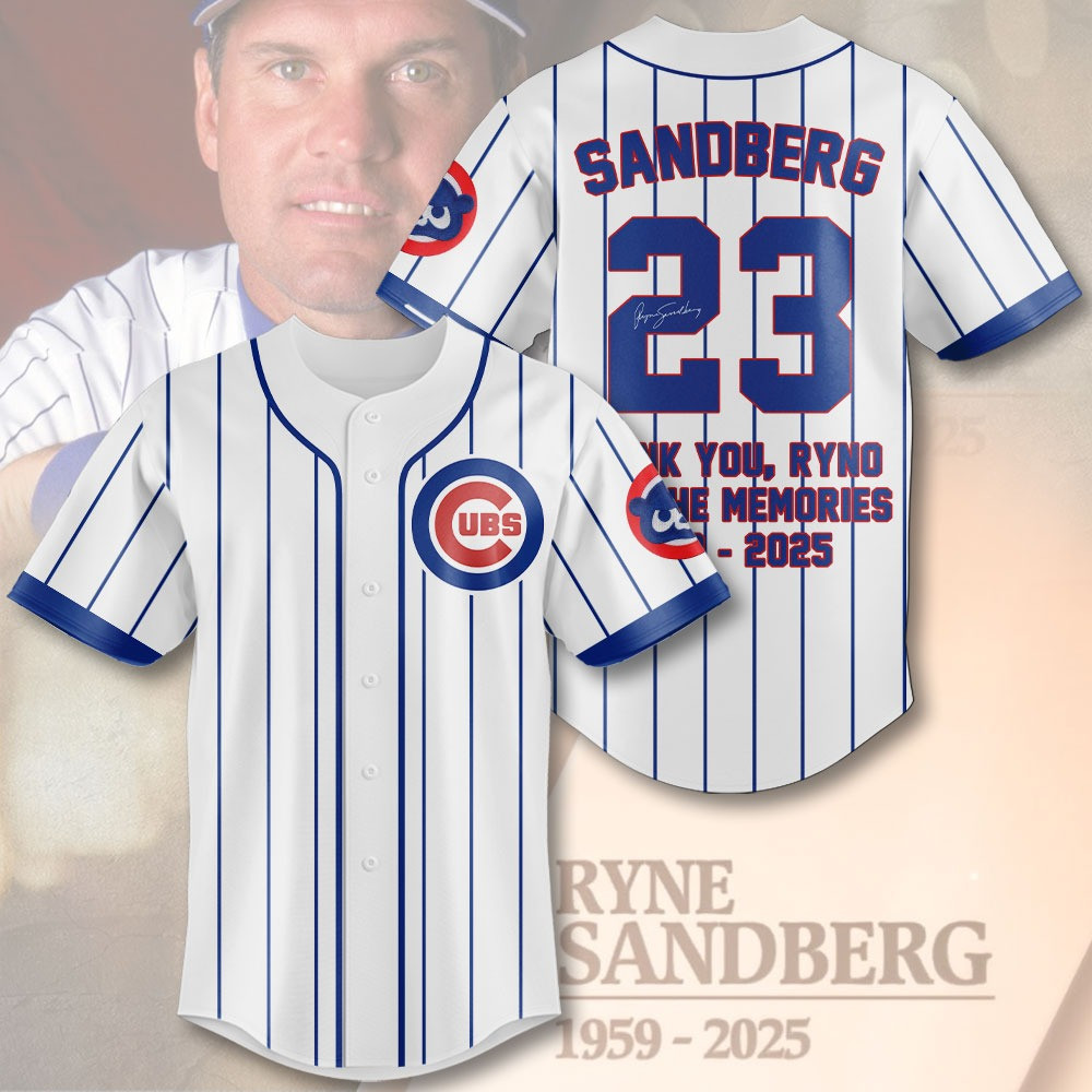 Chicago Cubs x 23 Ryne Sandberg Baseball Jersey Cool Gifts For Baseball Lovers