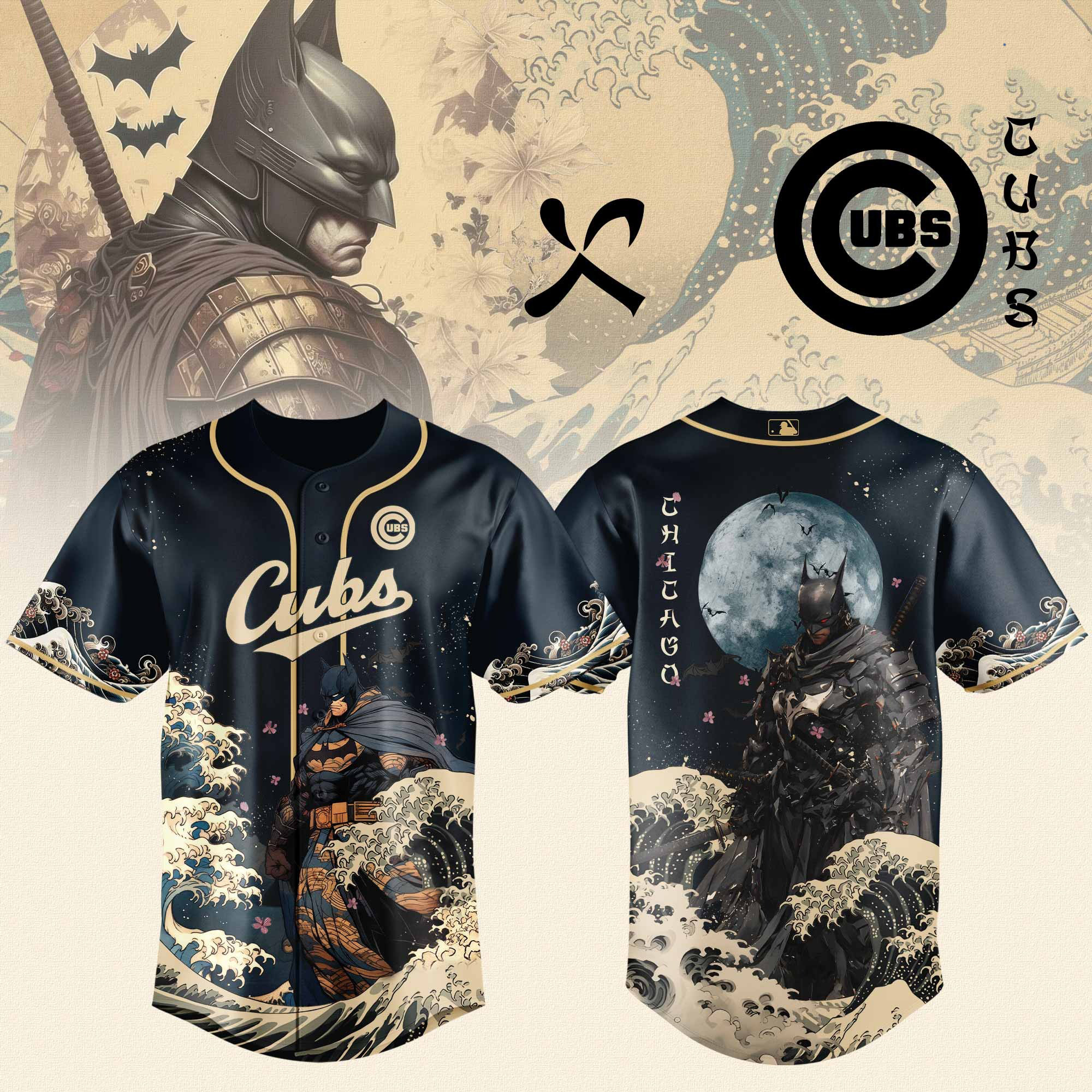 Chicago Cubs x Batman Night Limited Edition Jersey 2025 Gifts For Baseball Lovers