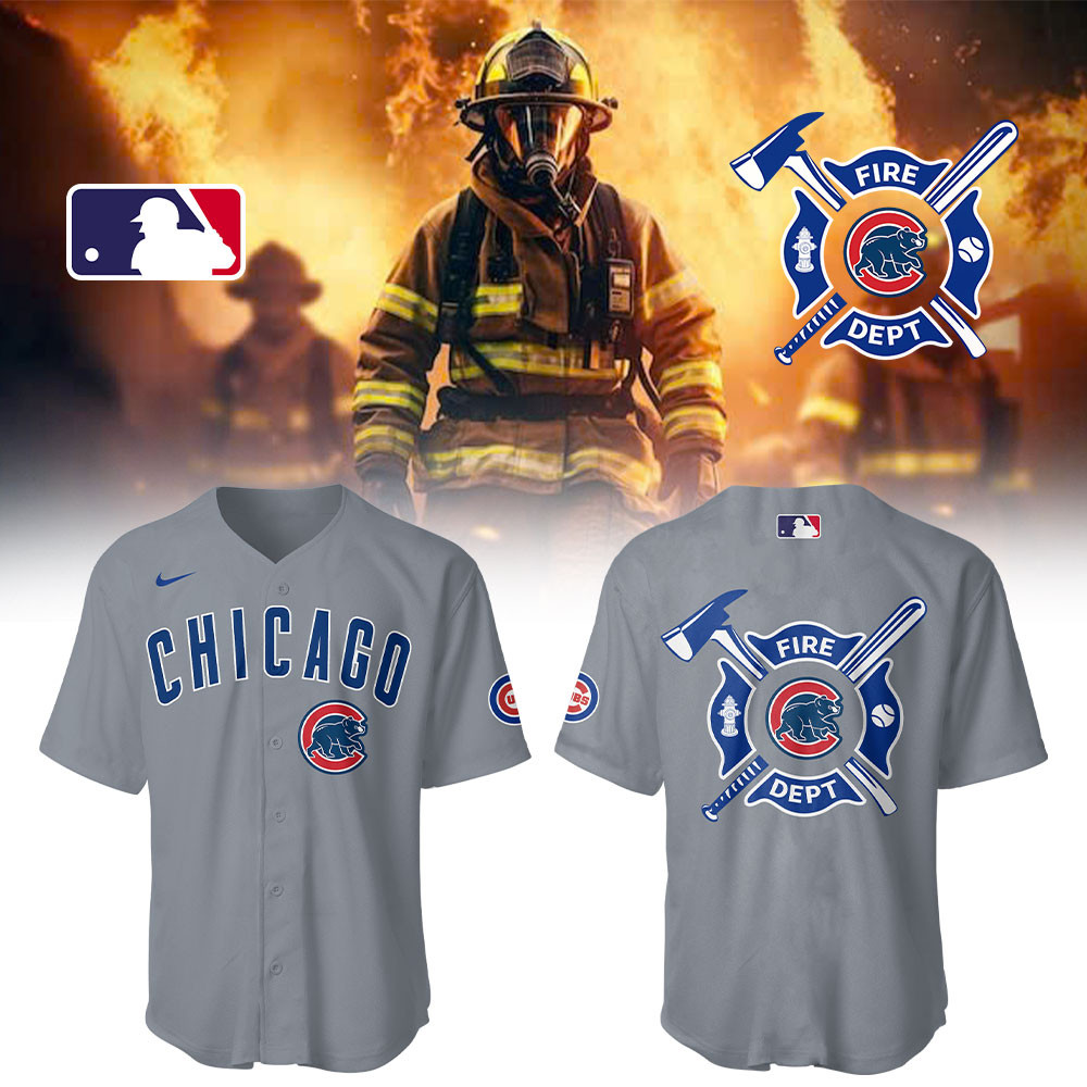 Chicago Cubs x Firefighter Appreciation Night Jersey Baseball Mom Gifts