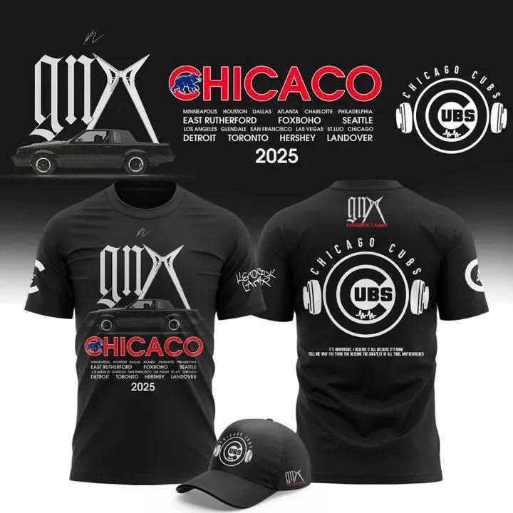 Chicago Cubs x GNX Kendrick Lamar Tour 2025 T-Shirt Unique Tour Merch For Cubs Fans
