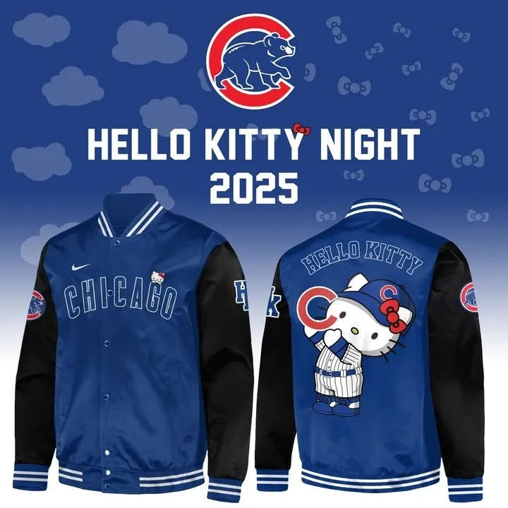 Chicago Cubs x Hello Kitty Night 2025 Baseball Jacket Perfect Sport Merch For Cubs Fans
