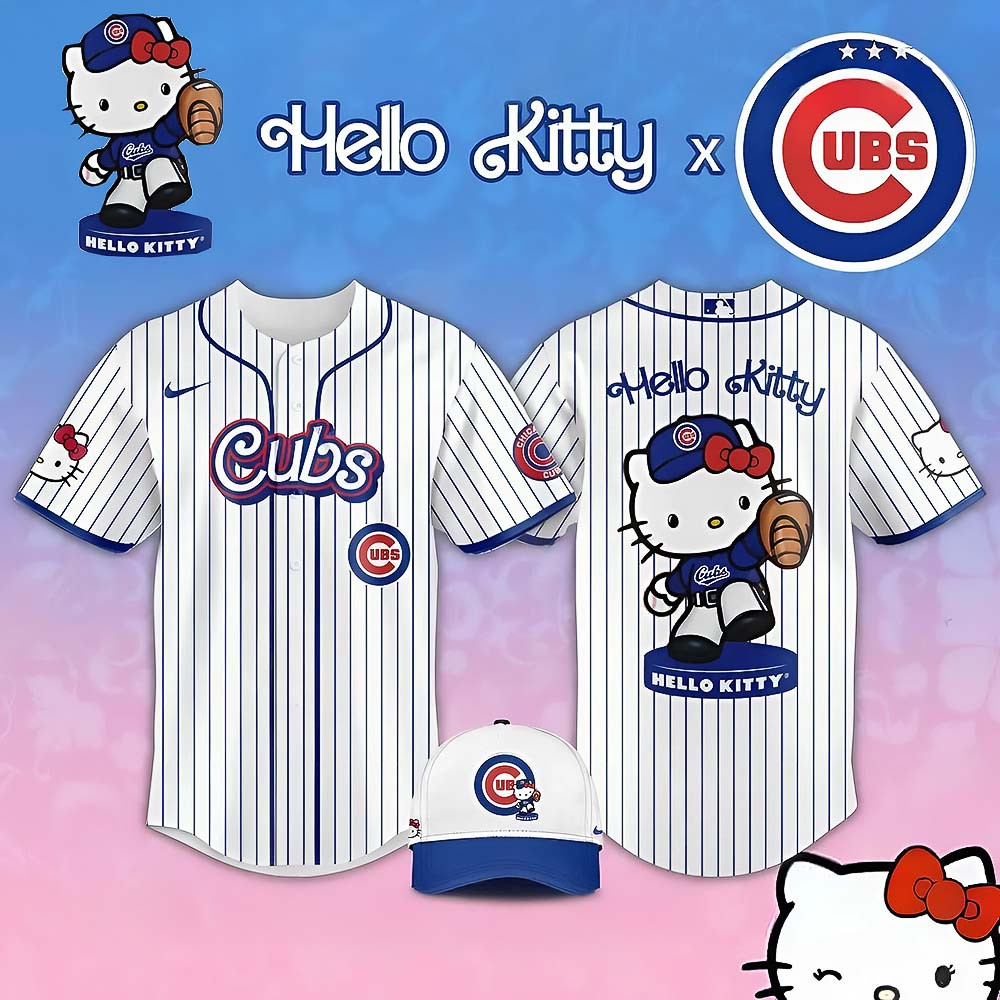 Chicago Cubs x Hello Kitty Night 2025 Baseball Jersey Merch Gifts For Fan Lovers