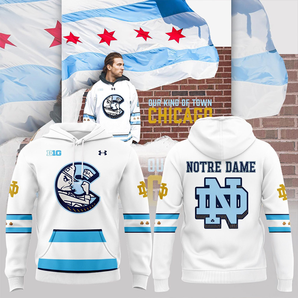 Chicago Cubs x Notre Dame Hockey Hoodie Gifts For Hockey Lovers