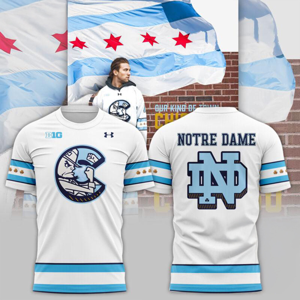 Chicago Cubs x Notre Dame Hockey T-Shirt Gifts For Hockey Lovers
