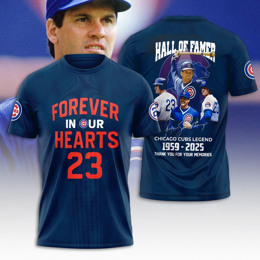 Chicago Cubs x Ryne Sandberg 3D T-Shirt Baseball Enthusiast Gift