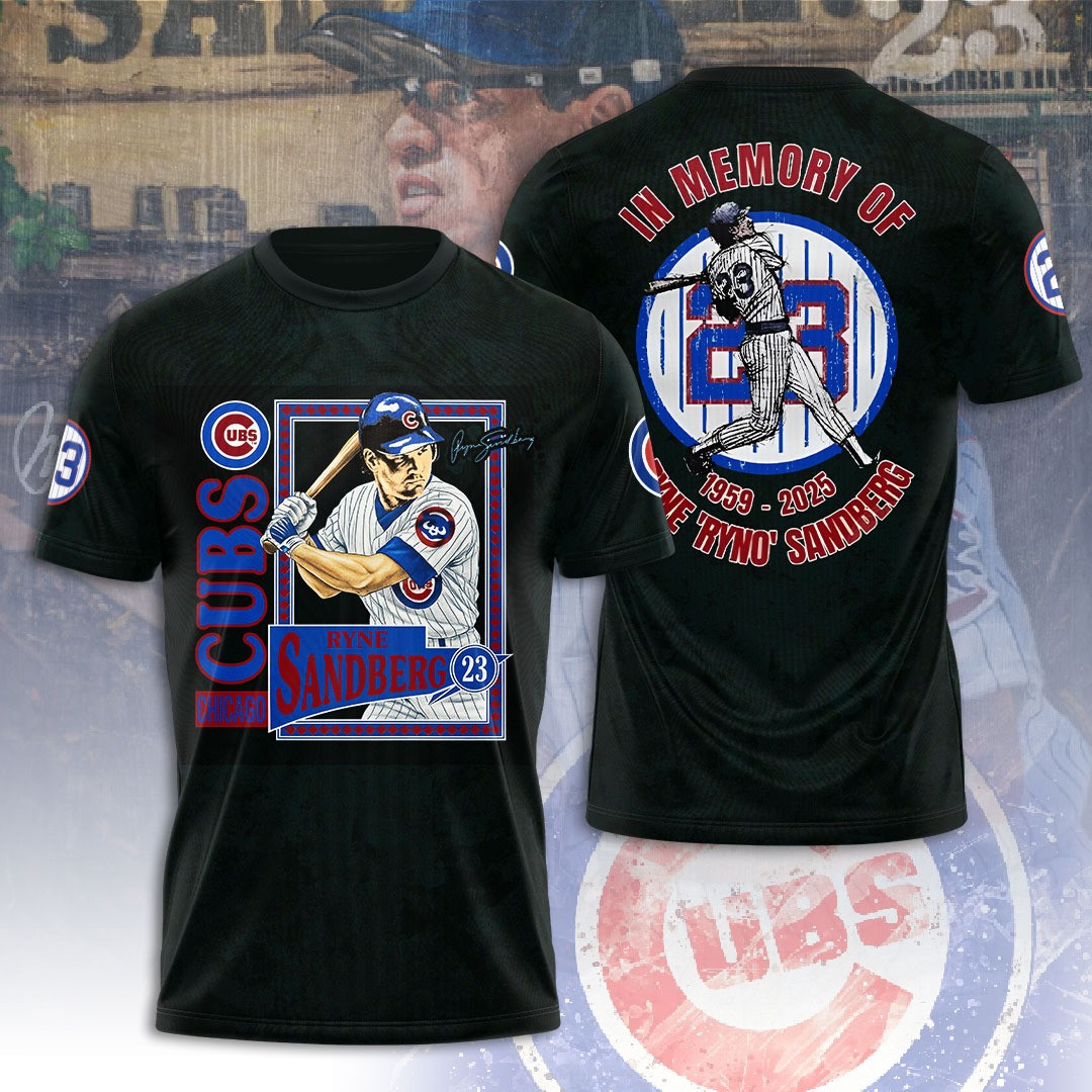 Chicago Cubs x Ryne Sandberg 3D T-Shirt Baseball Enthusiast Gift