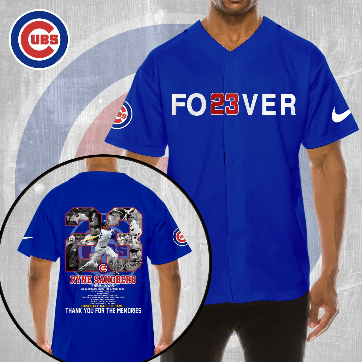 Chicago Cubs x Ryne Sandberg Baseball Jersey Gift Ideas For Baseball Fans