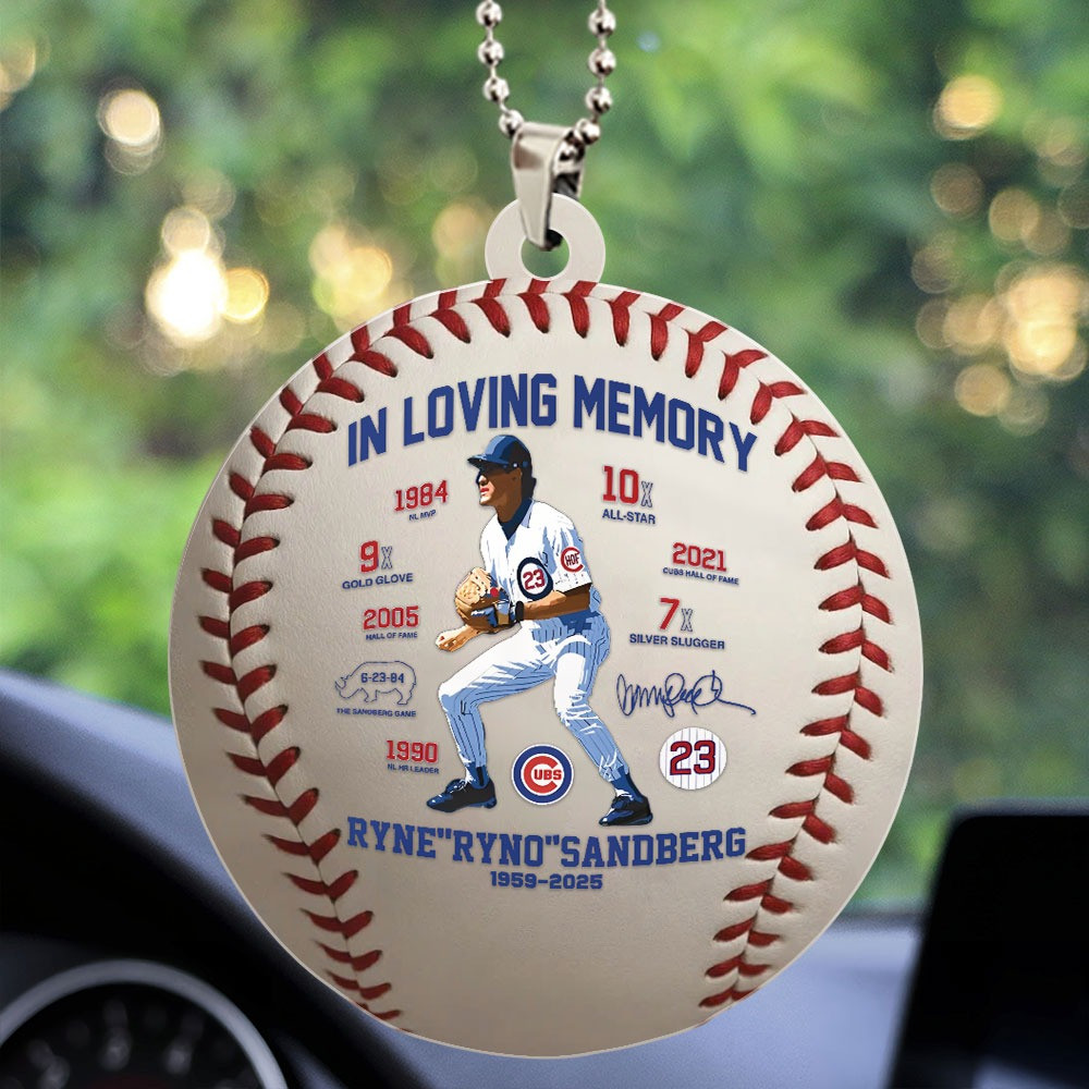 Chicago Cubs x Ryne Sandberg Memories Car Ornament Decoration