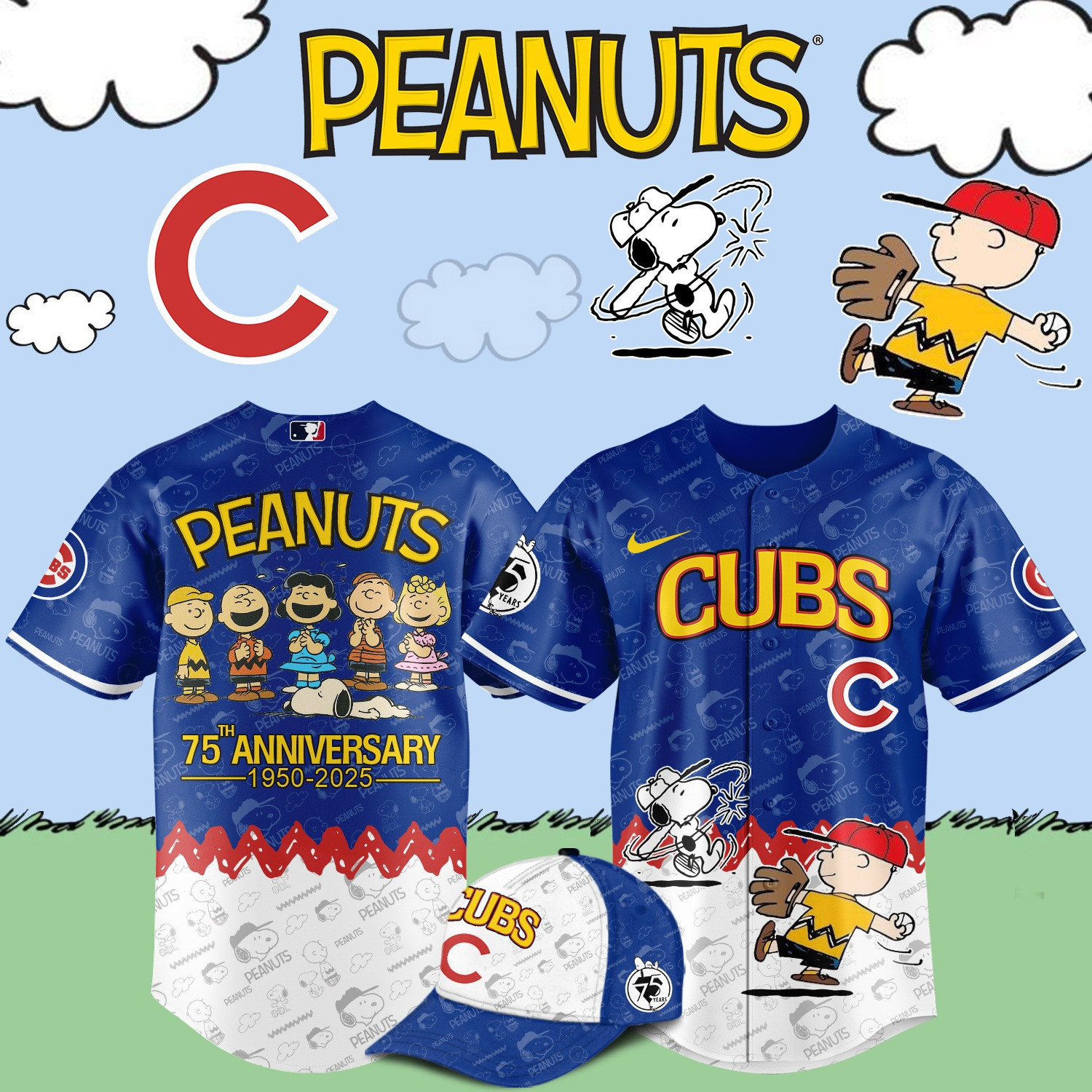 Chicago Cubs x Snoopy Jersey Baseball Lover Gift Ideas