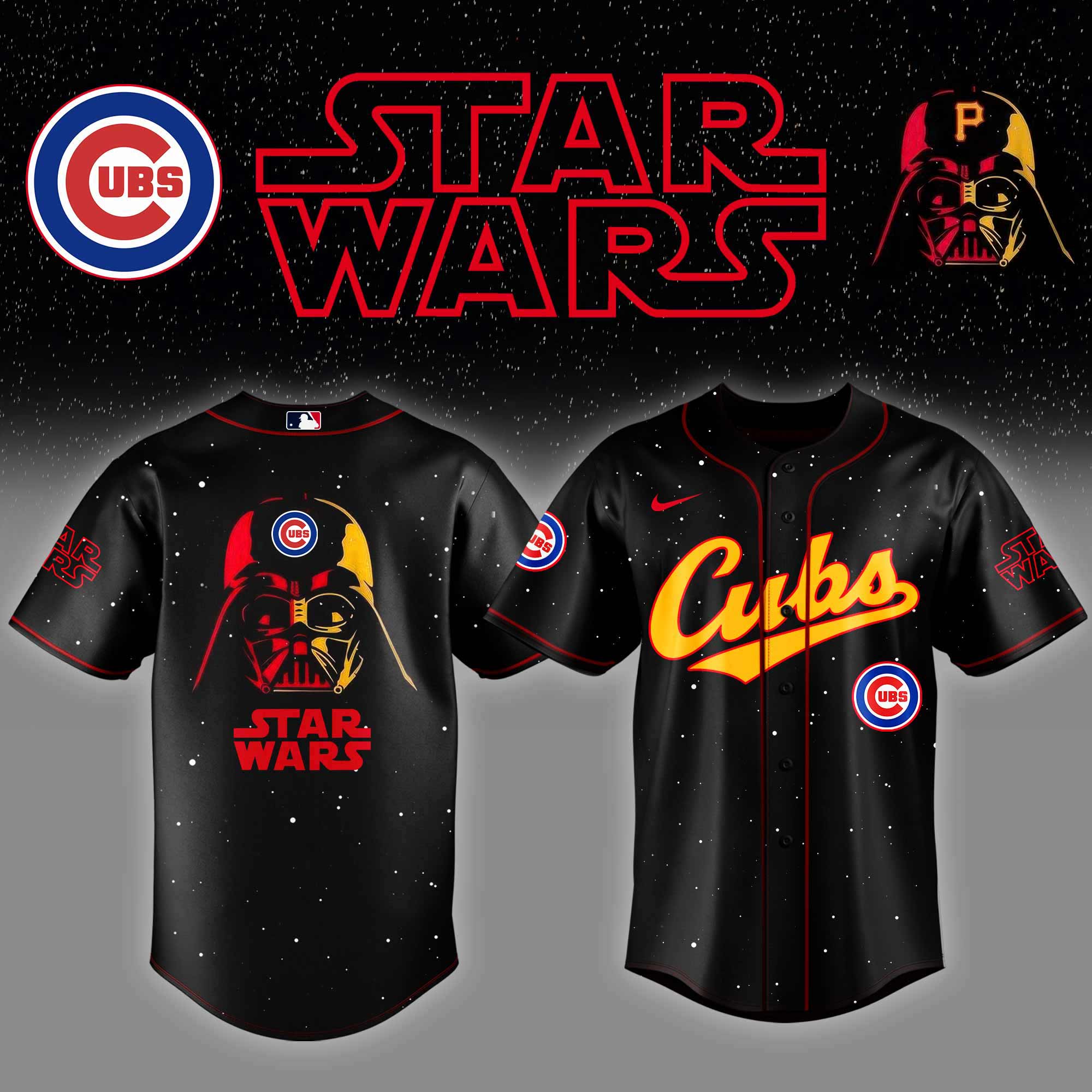 Chicago Cubs x Stars Wars Night Baseball Jersey Gifts For Baseball Players