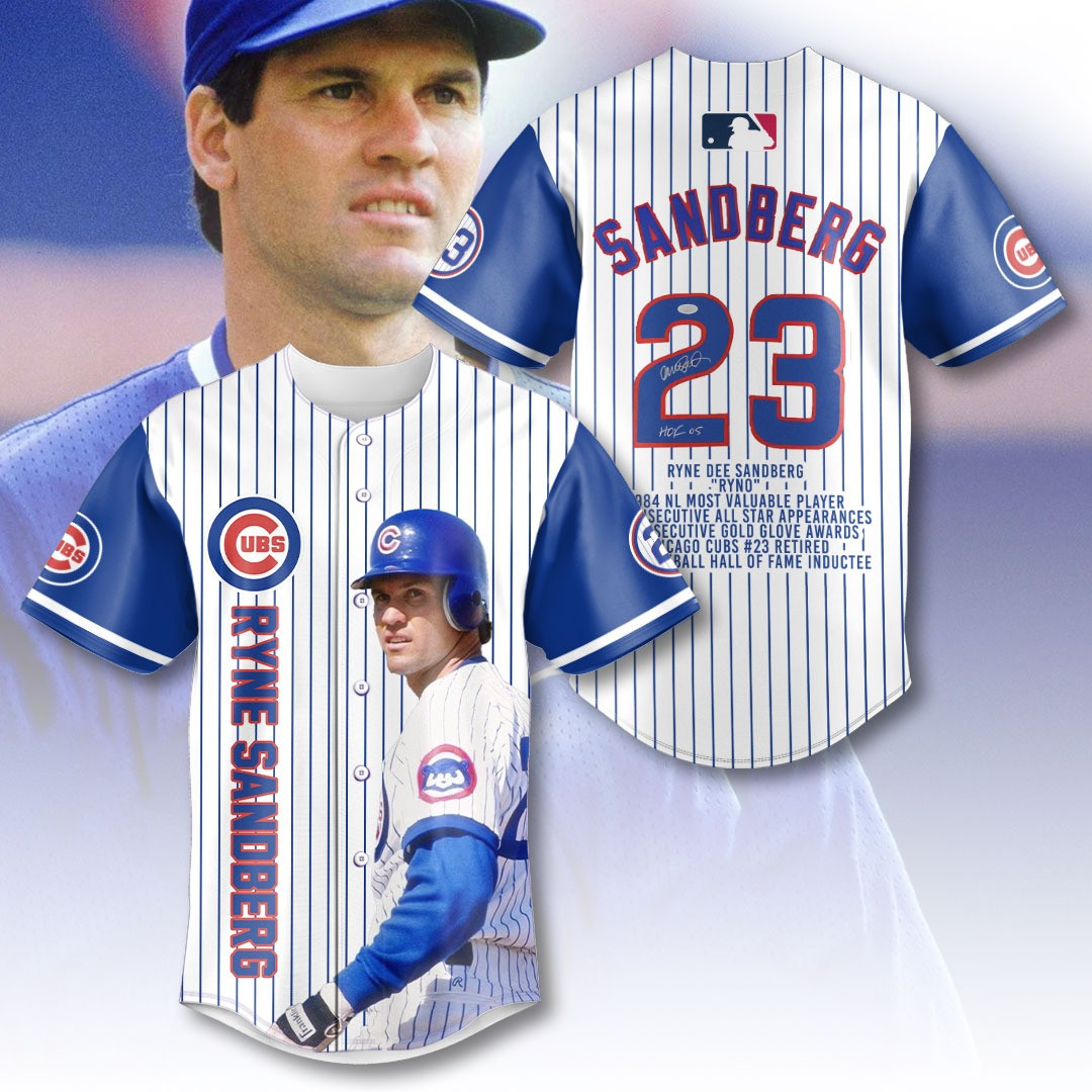 Chicago Cubs x Thanks Ryne Sandberg Baseball Jersey Baseball Player Gift Ideas