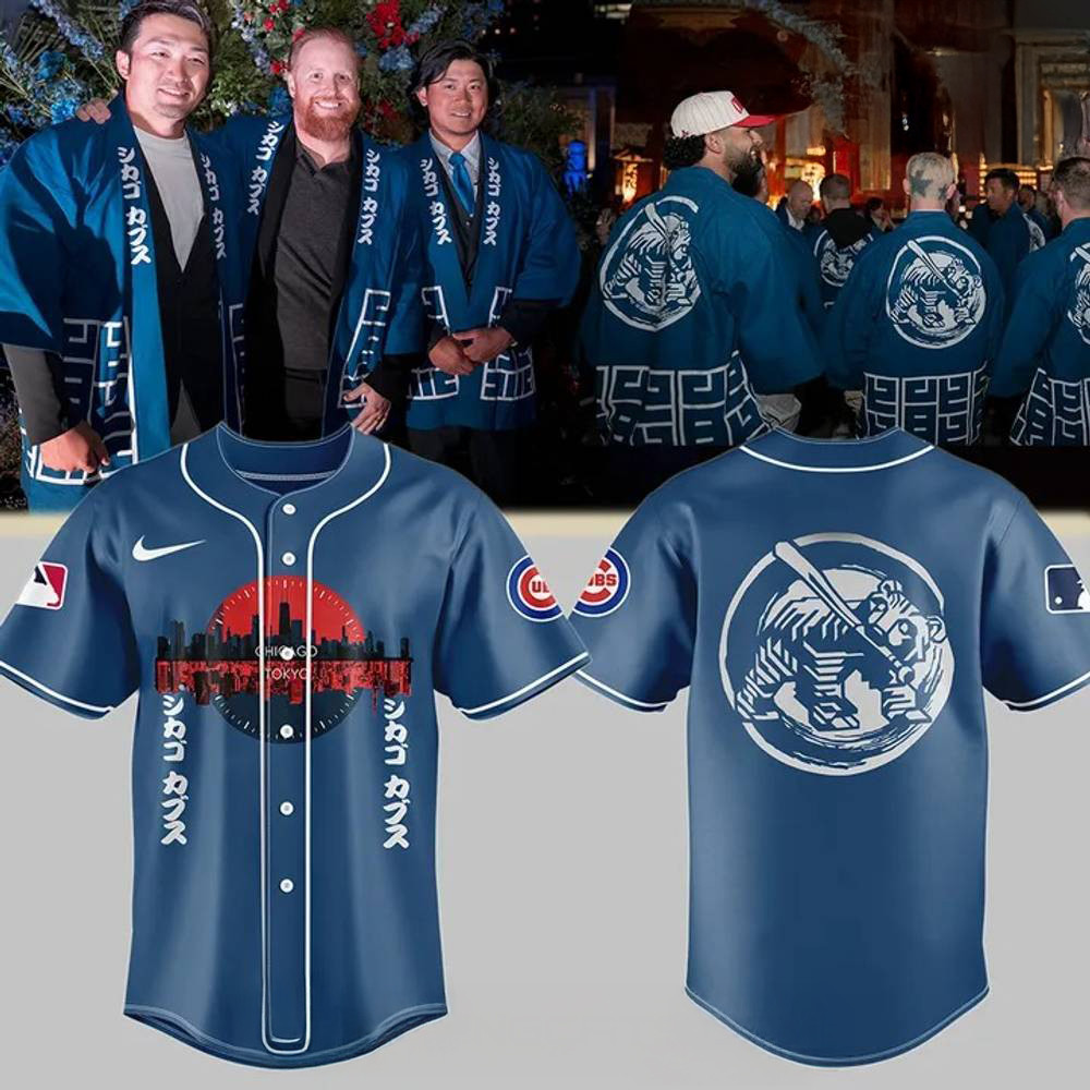Chicago Cubs x Tokyo Series 2025 Baseball Jersey Baseball Father's Day Gifts