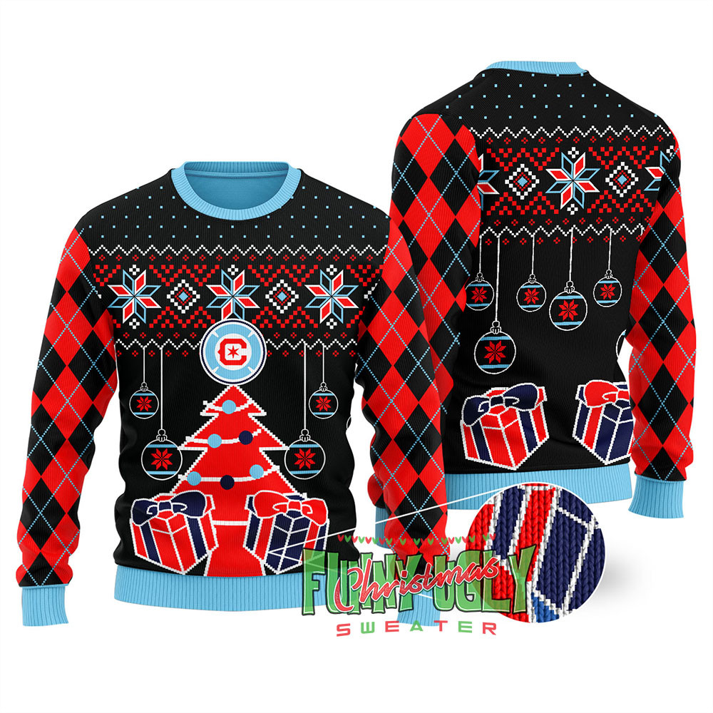 Chicago Fire Ugly Christmas Sweater Black Holiday Gift Merch That Everyone Will Adore