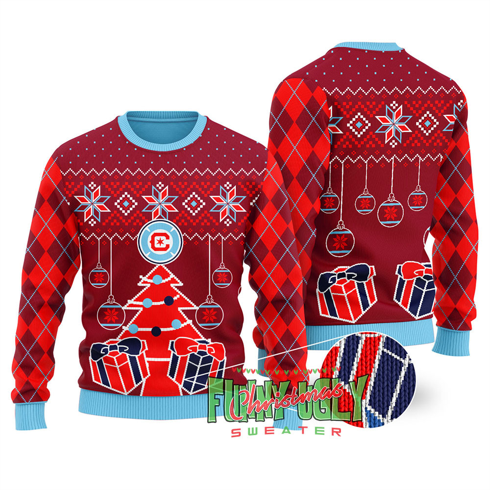 Chicago Fire Ugly Christmas Sweater Cardinal Red Lovely Merch Gift for Cozy Winter Nights