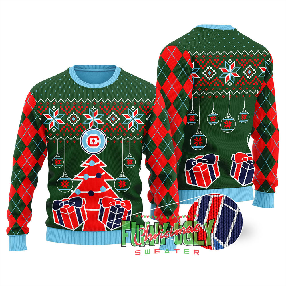 Chicago Fire Ugly Christmas Sweater Forest Green Unique Holiday Merch Gift for Home and Family