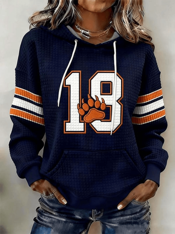 Chicago Football 18 Hoodie Bear Paws Game Day Hoodie CB Merch Gifts For Chicago Football Lovers