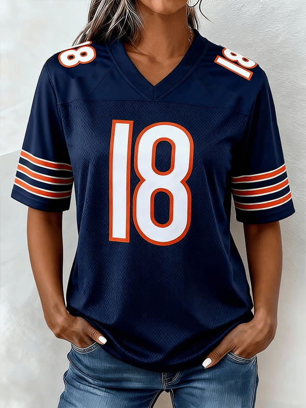 Chicago Football 18 Jersey GameDay Apparel CB Merch Gifts For Chicago Football Fans