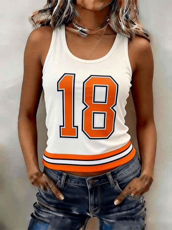Chicago Football 18 Tank Top For Women's Game Day Clothes Gifts For Chicago Football Fans