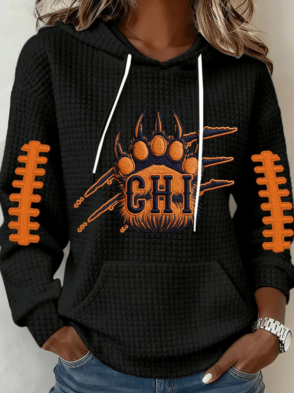 Chicago Football Bear Paws Hoodie Football Lovers Game Day Apparel Gifts For Mother Chicago Football Bear Paws Hoodie Football Lovers Game Day Apparel Gifts For Mother