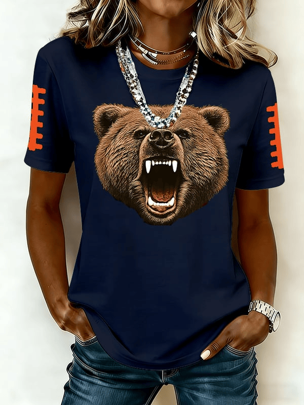 Chicago Football CB T-Shirt Chicago Strong Merch Bears Shirt Navy Gifts For Football Lovers