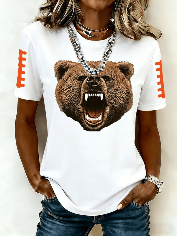 Chicago Football CB T-Shirt Chicago Strong Merch Bears Shirt White Gifts For Football Lovers