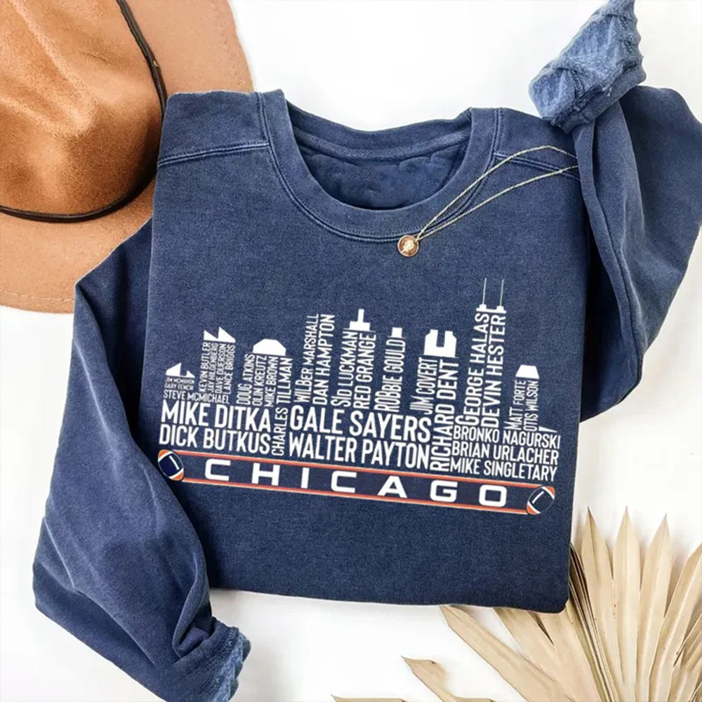 Chicago Football Greatest Of All Time Legends Sweatshirt Football Gifts For Enthusiasts