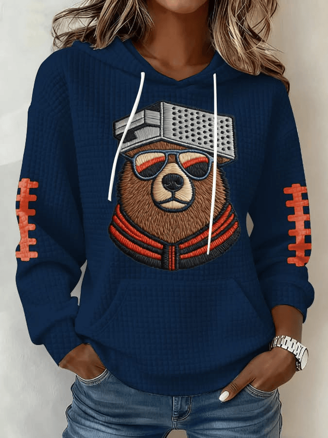 Chicago Football Hoodie Bear Down Hoodie Game Day Merch Gift Ideas For Football Lovers