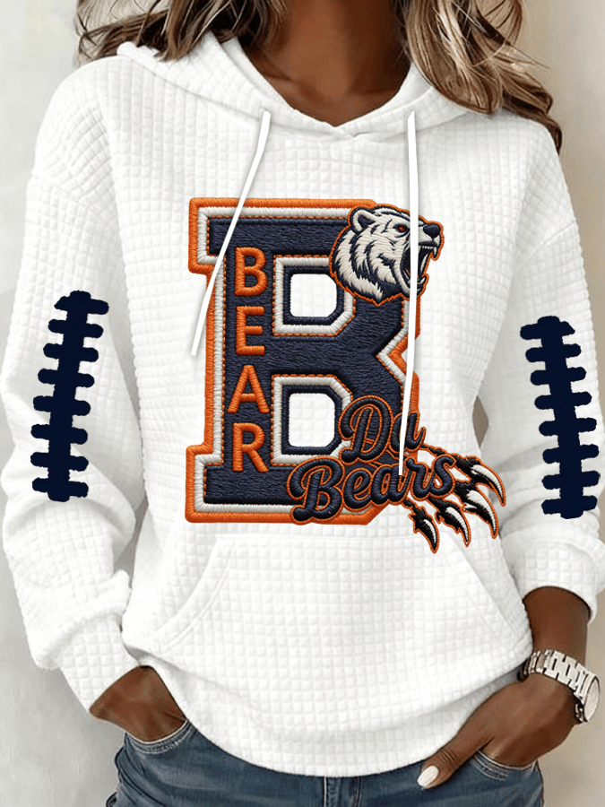 Chicago Football Hoodie Game Day Hoodie Bears Merch Chicago Strong Apparel CB Gifts For Fan