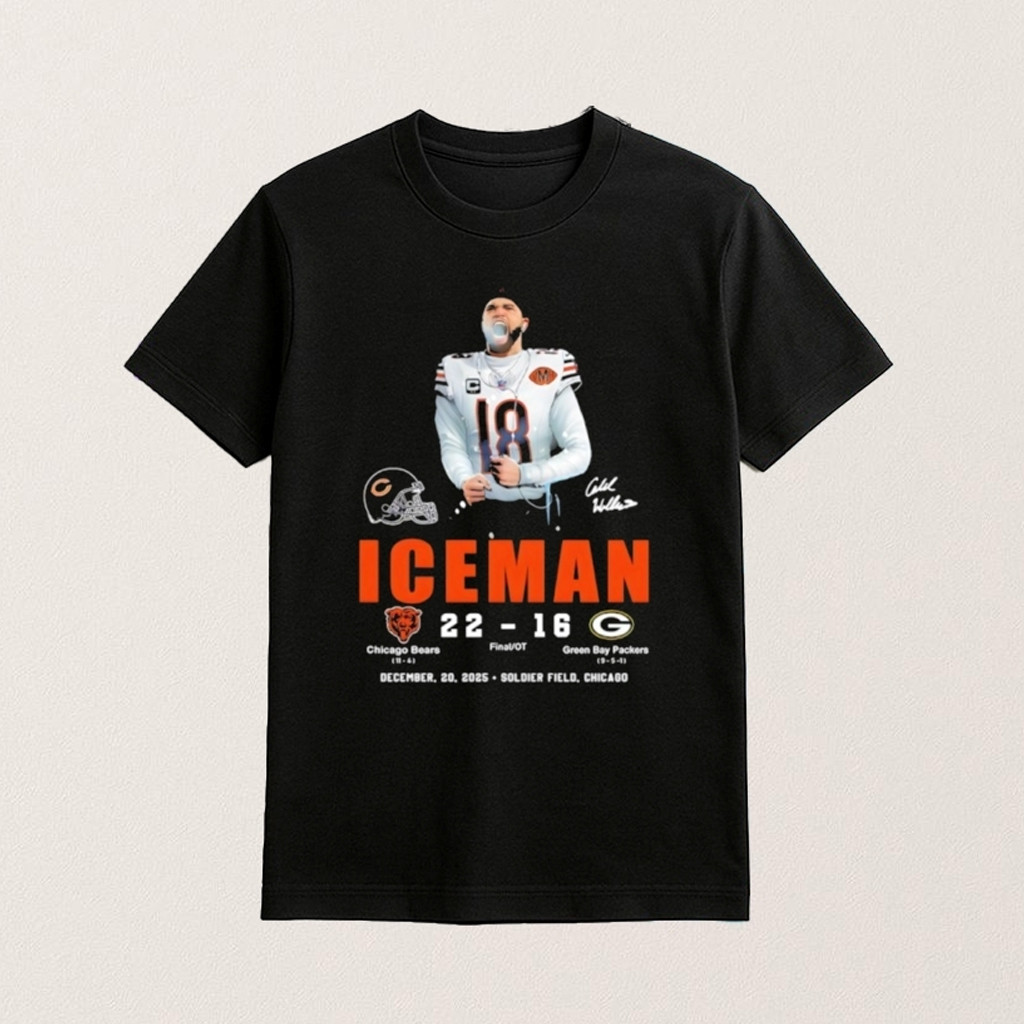 Chicago Football Iceman Caleb Williams 18 Shirt Chicago Football Merch Best Gifts For Him
