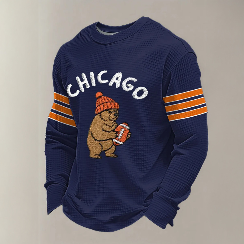 Chicago Football Long Sleeve Shirt Game Day Football Clothing Gift For Sport Fans