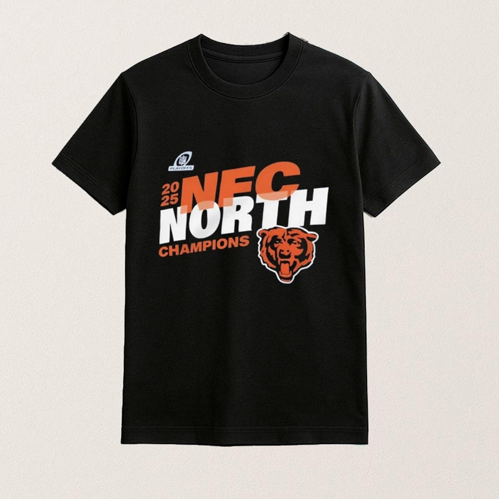 Chicago Football NFC North Champions 2025 Shirt Chicago Football Merch Gifts For Dad