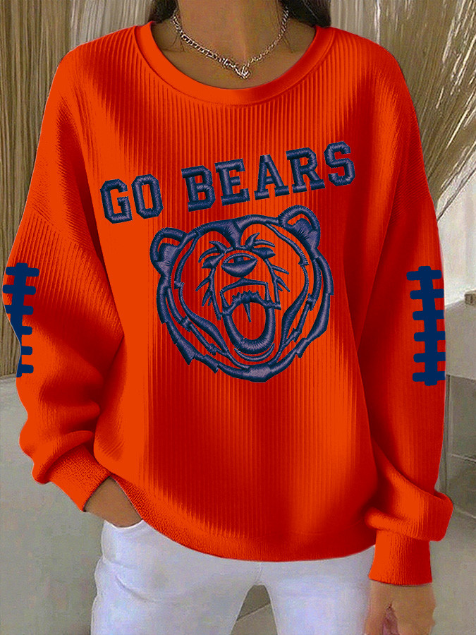 Chicago Football Sweatshirt Game Day Clothes Go Bear Sweatshirt Best Gift For Football Lovers Chicago Football Sweatshirt Game Day Clothes Go Bear Sweatshirt Best Gift For Football Lovers