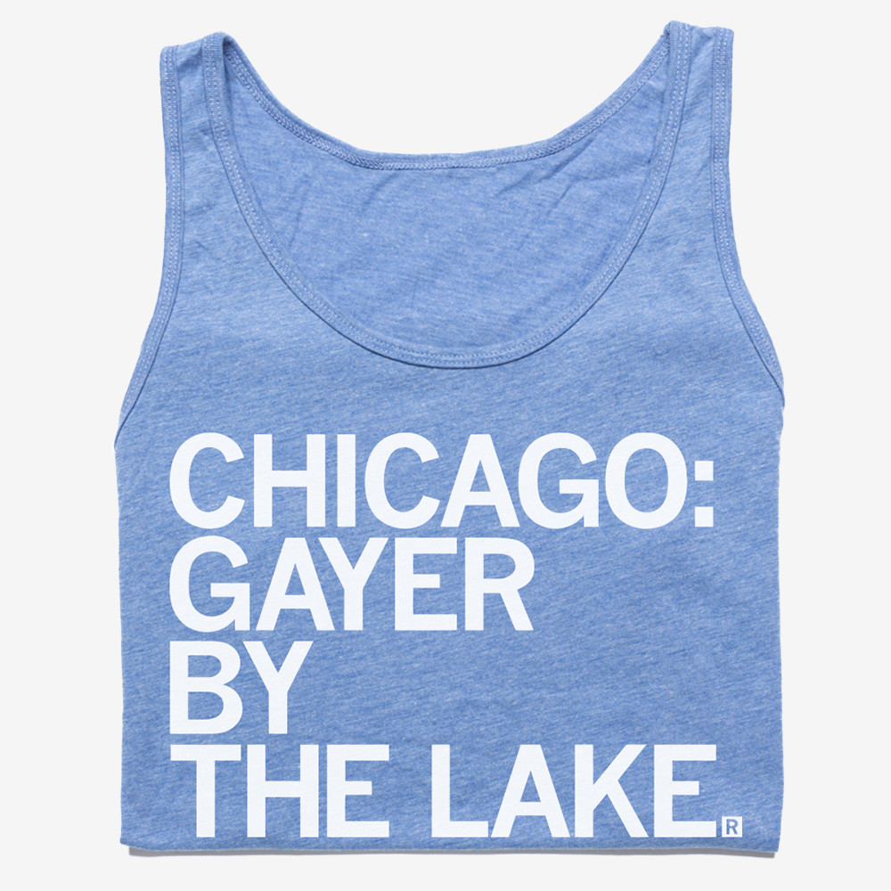 Chicago Gayer By The Lake Tank Top Lqbtq Clothes Gifts For Gay Men