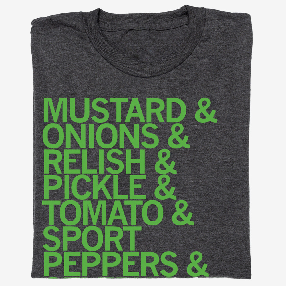 Chicago Hotdog T-Shirt Mustard Onions Relish Pickle Shirt Gifts For Teens