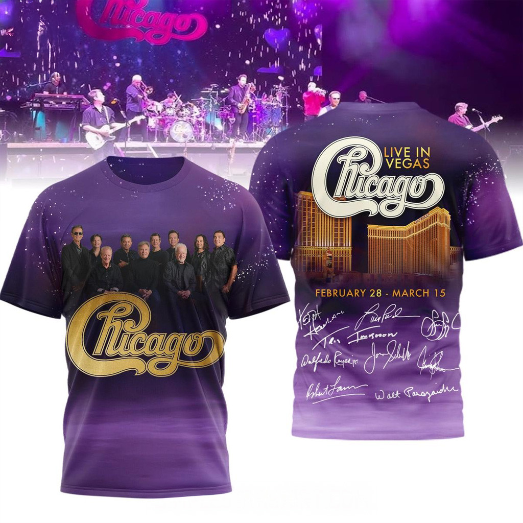 Chicago Live In Vegas 2026 T-Shirt Chicago Merch Best Gifts For Father