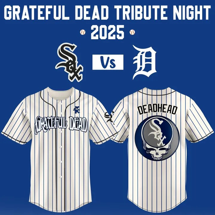 Chicago White Sox 2025 Grateful Dead Tribute Night Jersey Baseball Merch Gifts For Big Fans