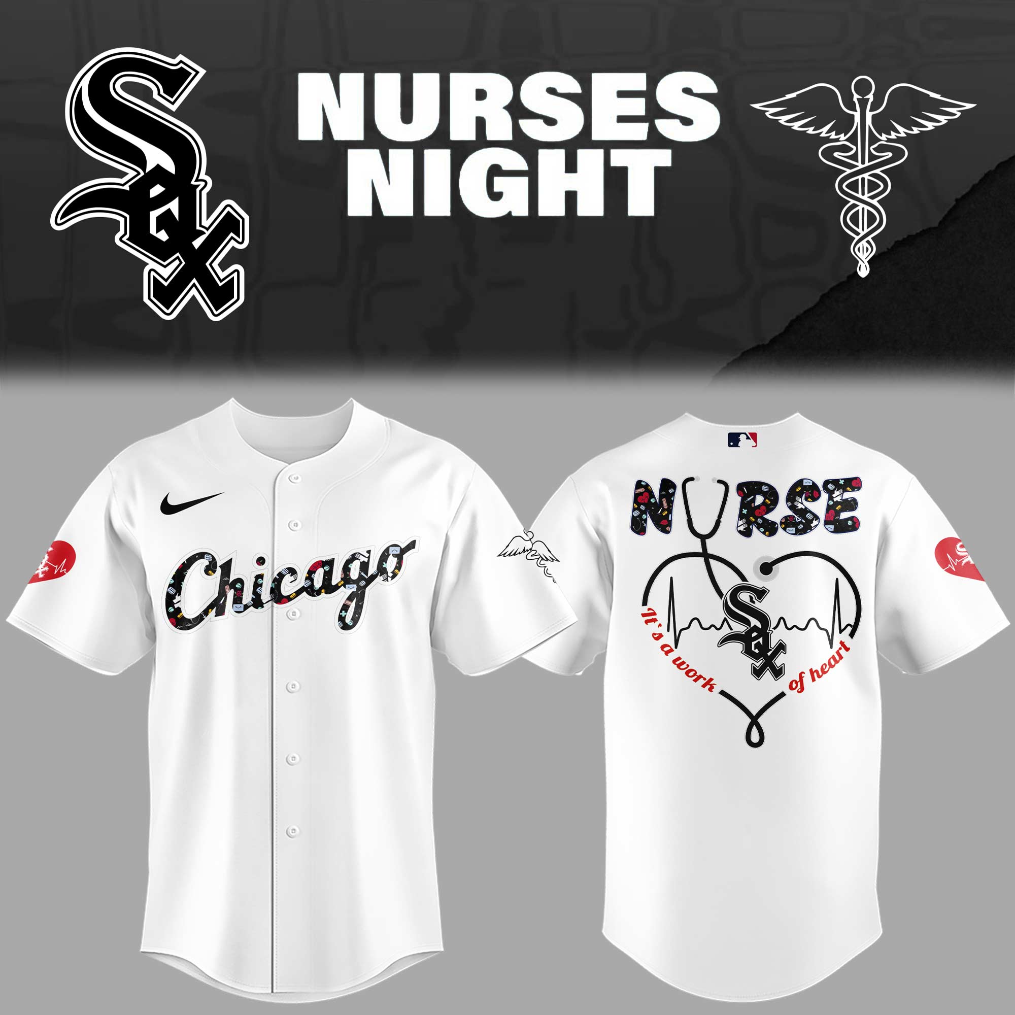 Chicago White Sox Baseball Nurses Night Jersey Baseball Fan Gifts