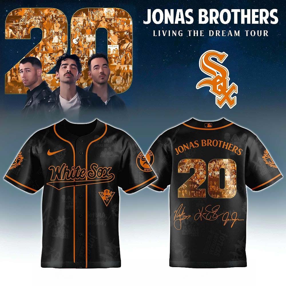 Chicago White Sox Jonas Brothers Living The Dream Tour 2025 Jersey Best Gift For Baseball Fans