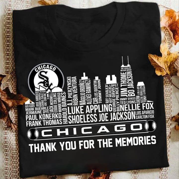Chicago White Sox Legends Skyline T-Shirt Thank You For The Memories Fan Merch Gifts