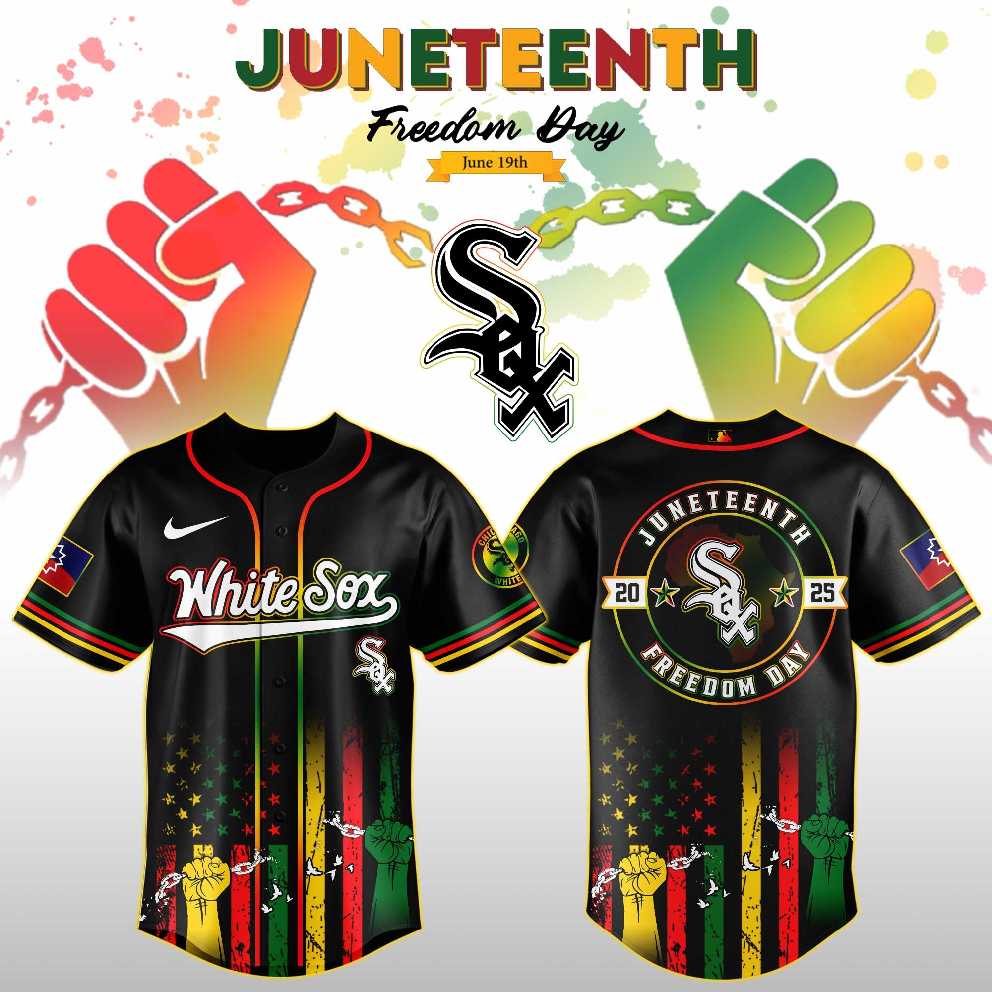 Chicago White Sox MLB X Juneteenth Day Jersey Edition Jersey 2025 Unique Sport Merch For Him