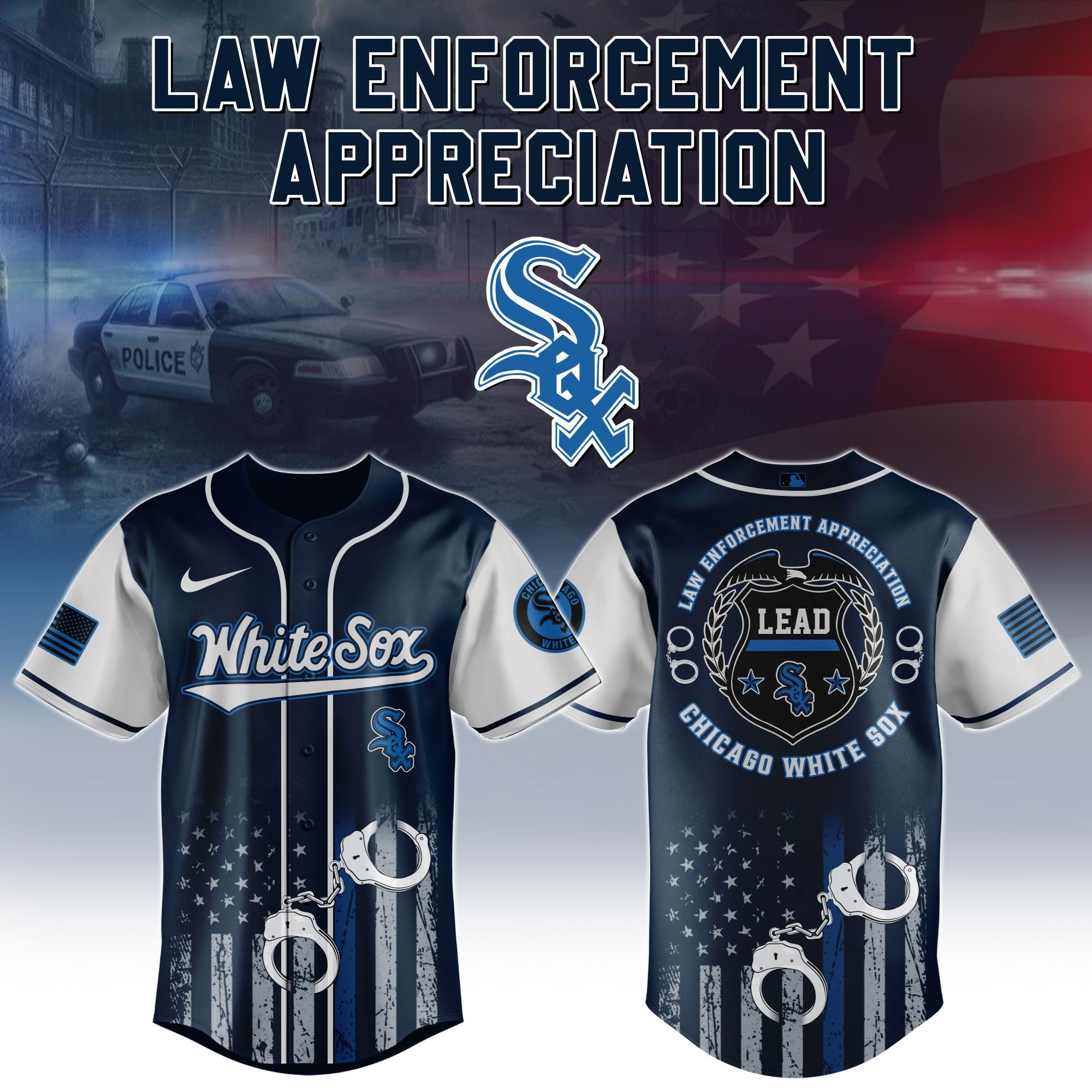 Chicago White Sox MLB x Law Enforcement Appreciation Day Jersey Best Gifts For Baseball Fans