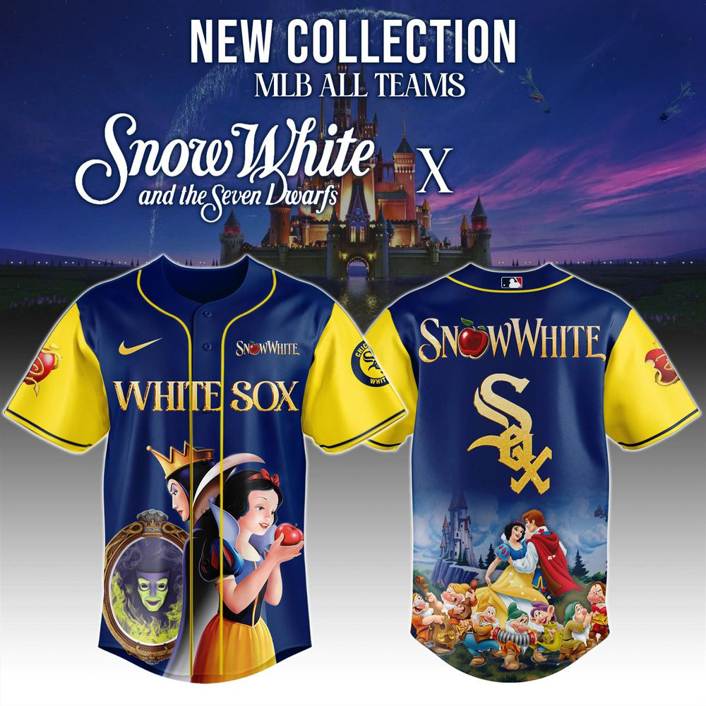 Chicago White Sox MLB x Snow White Baseball Jersey 2025 Gifts For Basketball Teammates