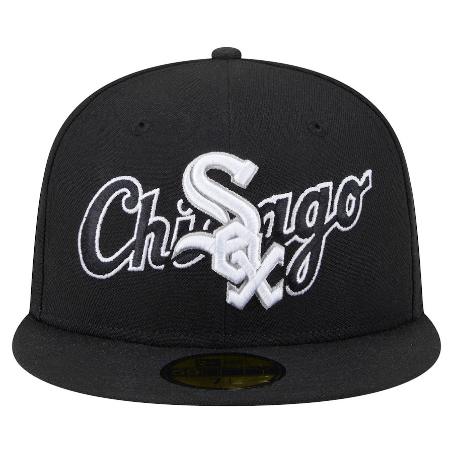 Chicago White Sox New Era Overlap Hat MLB 59FIFTY Fitted Hat Fan Merch Gifts