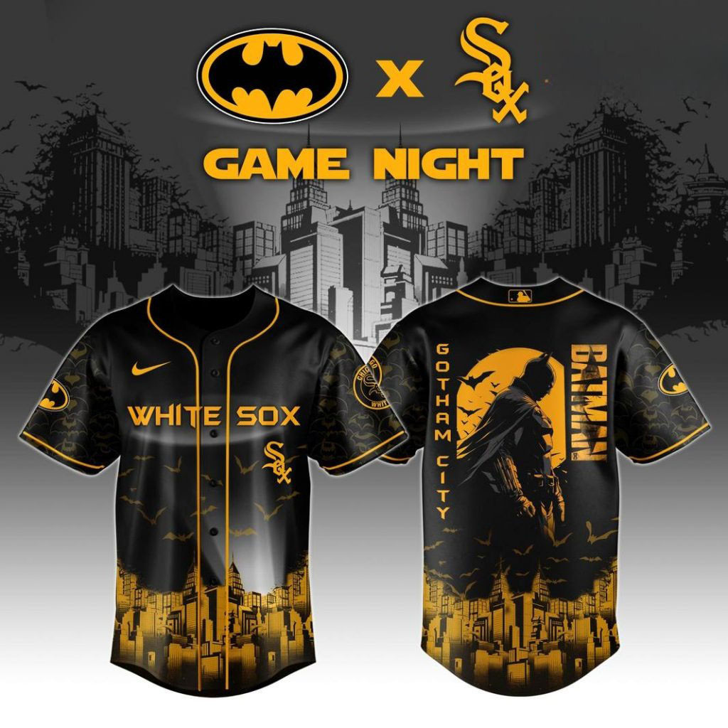 Chicago White Sox x DC Batman Game Night Special Baseball Jersey Cool Gifts For Baseball Lovers