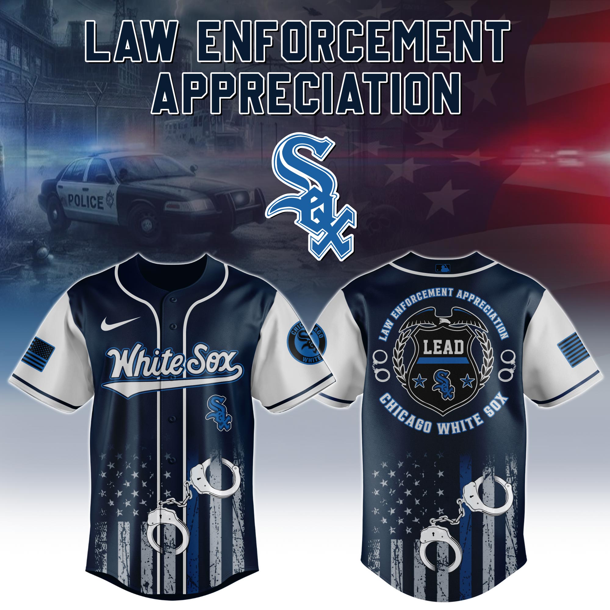 Chicago White Sox x Law Enforcement Appreciation Day Jersey Present For Baseball Lover