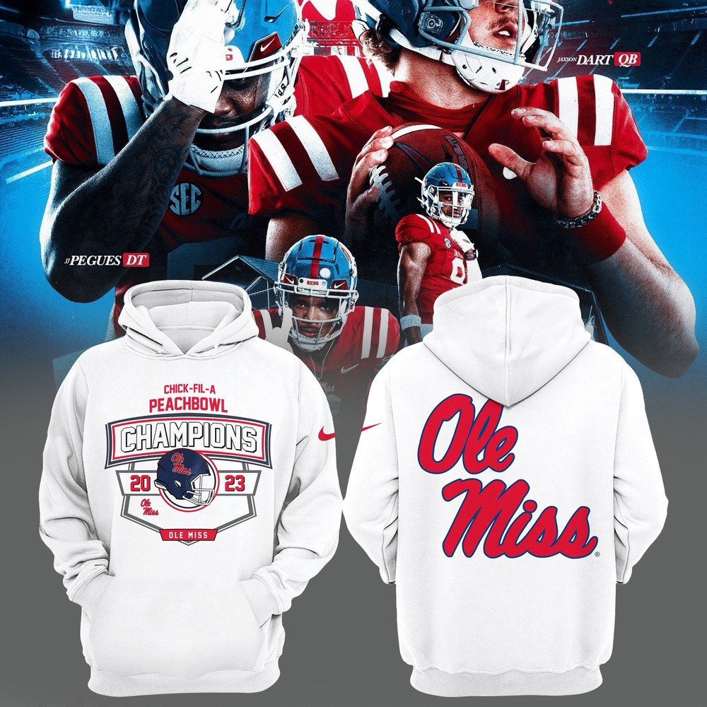 Chick-fil-A Peach Bowl Champions Ole Miss Rebels Football Hoodie Gift For Fans