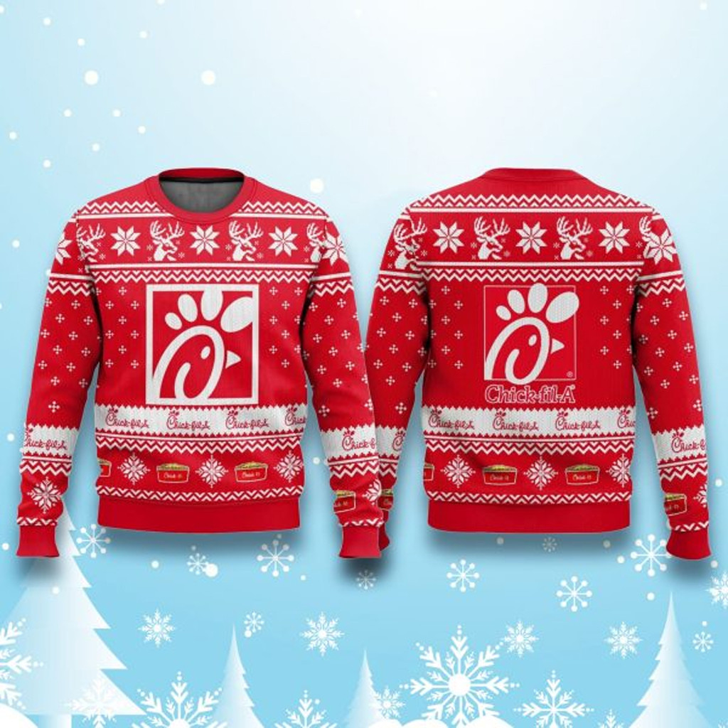 Chick Fil A Restaurant Ugly Christmas Sweater Christmas Presents For Him