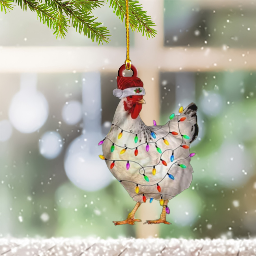 Chicken Christmas Ornament 2024 Chicken Ornaments For Christmas Tree Farm Decor